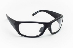INFAB Radiation Safety Glasses in Unisex Black Wrap Frame -P820