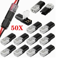 100 PCS Plug-In Quick Wire Connectors, Reusable Clamp Terminal Blocks for Cables