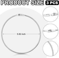 3 Pack 6 Inch Metal Rings Wrench Organizer Easy to Open and Close Heavy Duty for