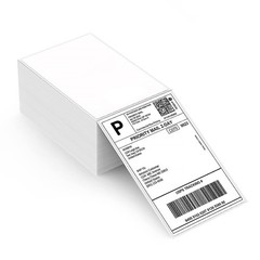 500/Stack 4×6 Fanfold Direct Thermal Shipping Labels Perforated Commercial Grade