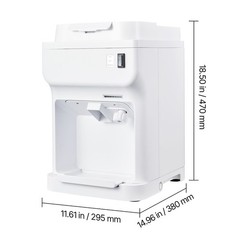 Commercial Ice Shaver 220LBS/H Electric Snow Cone Maker Ice Crusher White