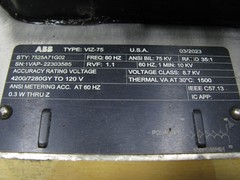 7525A71G02 ABB Electrical Transformer VIZ-75 Ratio 35:1