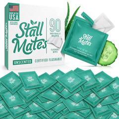 – Flushable Wipes, Individually Wrapped, Travel Friendly, Unscented with Cucumbe
