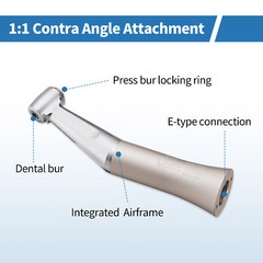 10Packs Dental Slow Low Speed Handpiece 1:1 Contra Angle Push Button E-Type US