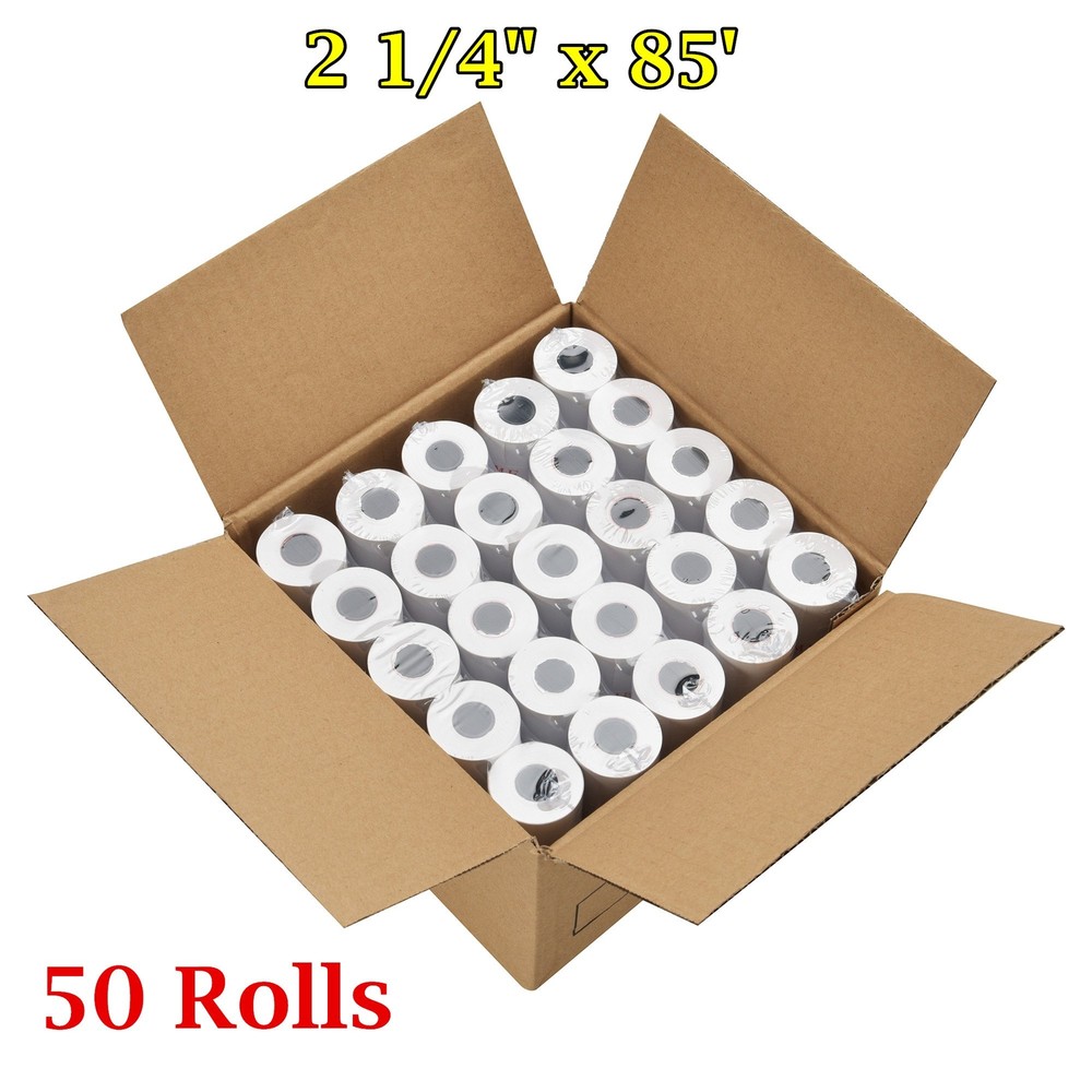 50 Rolls Case 2 1/4″ x 85′ Thermal Cash Register Credit Card POS Receipt Paper
