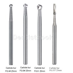 AZDENT Dental Surgical Handpiece FG Bur Tungsten Carbide Round/Straight Fissure