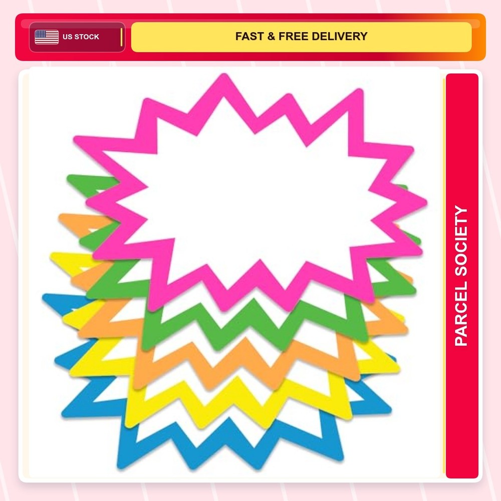Starburst Signs 2×3 Neon 100.0 Count Stickers 100pcs Price Tags Garage Estate
