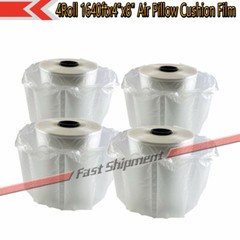 4Roll 5000pc 1640ftx4″x8″ Air Pillow Cushion Film Roll Bubble Bag Wrap Packaging