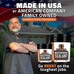Liquid Rubber Waterproof Sealant Black, 1 Gallon Covers up to 25-35 Sq ft|