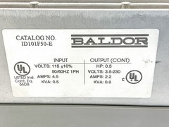 New Baldor ID101F50-E AC Inverter Drive 115V/230V4.5A 0.5HP 1PH – No Box
