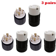 30Amp 125/250V Male Female Twist Lock 4 Wire Plug Nema L14-30 Receptacle New