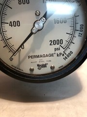 MARSHALLTOWN Permagage 2000 PSI # 177 Pressure Gauge Steam Punk Craft