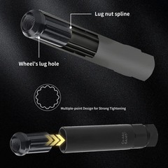 8 Piece Spline Lug Nut Socket Set, SAE & Metric Wheel Lock Removal Kit for Re…