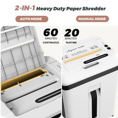 QUIETLEMON 150-Sheet Auto Feed Paper Shredder Micro Cut P-5 For Office Home US