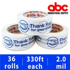 36 Roll THANK YOU FOR YOUR ORDER Box Shipping Tape 2″ 110 Yds 330ft