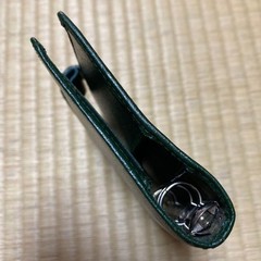 Filofax Leather Pocket Windsor 4 Hole Green Leather Cover Used W/ Box From Japan
