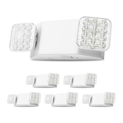 6-Pack Emergency Lighting Fixtures, 24 SMD2835 LEDs, 90-Min Backup, AC120/277V