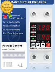 Adjustable Voltage Protector 110V 220V Low/High Voltage Cutoff and Overcurrent
