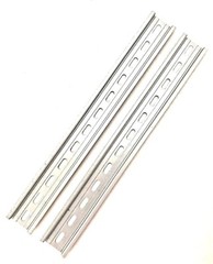 2 Pieces DIN Rail Slotted Aluminum RoHS 12″ Inches Long 35mm 7.5mm T&G
