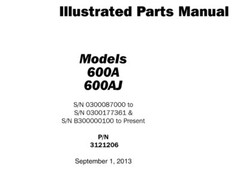 JLG 600A 660AJ Boom Lift S/N 030087000 to 0300177361 ILLUSTRATED PARTS MANUAL