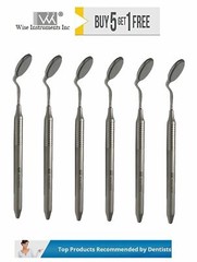Dental Mouth Mirror Double Sided # 5 (Pack of 6) with Handles by Wise instrument