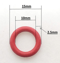 BULK Silicone Rubber 15mm OD x 10mm ID x 2.5mm O-Ring Red Oil Seal Gaskets HR