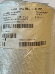 Ammeraal Beltech ESF 9/3 0+0 (PU) White FG 197.5” Length 9.250” Wide Conveyor