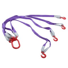 6600LBS Capacity 5FT Lifting Slings with G80 4 Legs Grab Hook and Adjuster