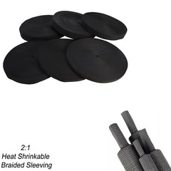 Heat Shrink Braided Sleeve Wire Loom 2:1 Abrasion Protect Wire Harness Sheath