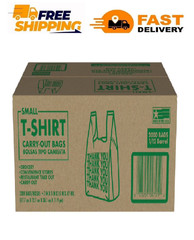 Small T-Shirt Carry-Out Bags, 7″ x 5″ x 15″ (2000 ct.)