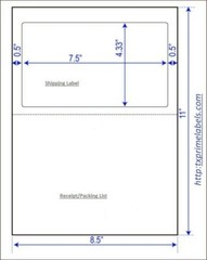 500pcs Half Sheet Shipping Labels w/receipt