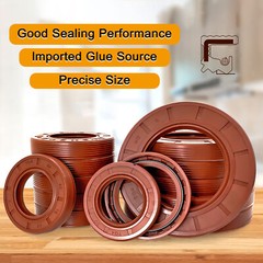 Oil Seal 5 to 15mm Rotary Shaft FKM Rubber Double Lip Stainless Steel Spring TTO