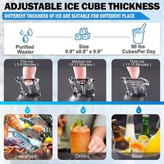 110lb Built-in Commercial Ice Maker Stainless Steel Bar Restaurant Cube Machine