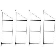 4 Pack Black Cargo Shipping Container Shelving Shelf Brackets Universal Fitment