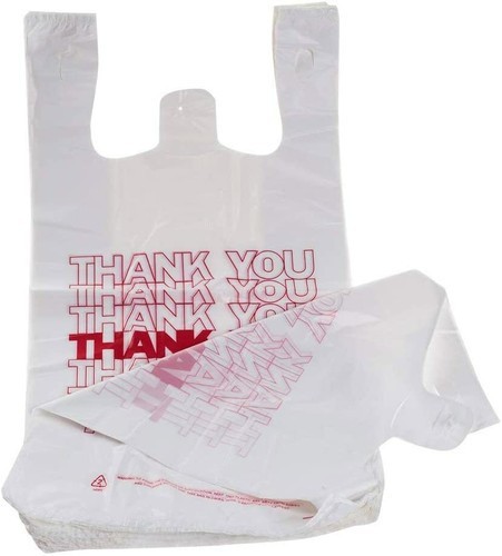 T shirt plastic bags/Disposable plastic bags with handles 1/6 barrel 100 bags