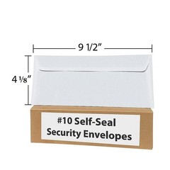 500 – Pack #10 Security Envelopes Self Seal Envelopes 4-1/8″ x 9-1/2″