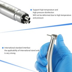 Dental Mini Small Head High Speed Handpiece Pedo Pediatric Push Button 4 Holes