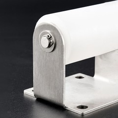 Perforated Bracket Guided Nylon Bearing Mobile Door Pulley Positioning Roller