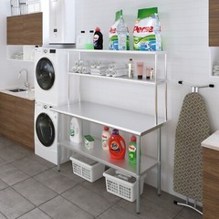12 in. x 60 in. AmGood Stainless Steel Double Deck Over Shelf
