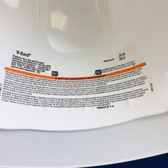 MSA 475369 Hard Hat V Gard White Ratchet Oil Oilfield Refinery Memorabilia