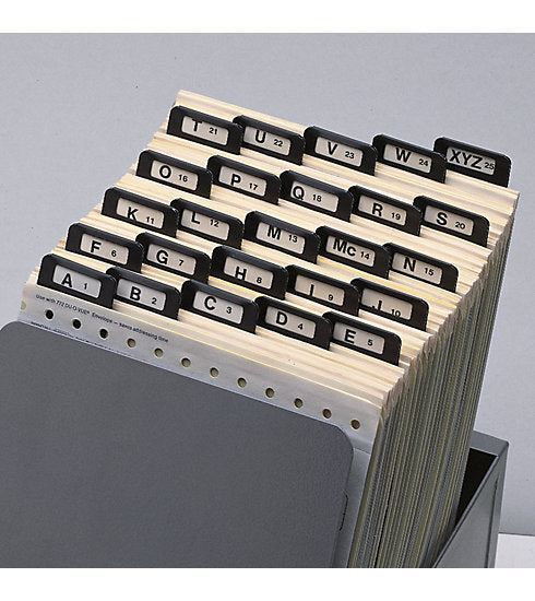 44 A-Z Index Guides Metal Tabs 6 1/2 x 9 1/4″