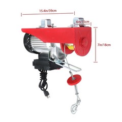 1320lbs Mini Electric Hoist Crane Winch w/ 328ft Wireless Remote Control 1150W