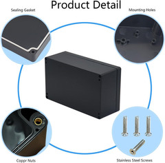IP65 Waterproof ABS Plastic Electrical Junction Box for DIY Projects 7.87×4.72×2