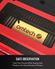 OMTech 28×20 in. 60W CO2 laser Engraver Cutter Marker with CW-3000 Water Chiller