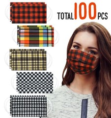 Unisex Adult 3-Ply Dust Protection Single Use Disposable Face Mask – 50, 100 PC