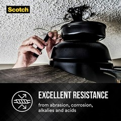 Scotch Vinyl 700 Electrical Tape, 5 Rolls, Black, 3/4-in x 66-ft, Commercial Gra