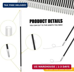 30 Pieces Ink Pen, Ballpoint Pen Refills Replacement Ballpoint Black for Retr…