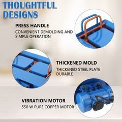 110V 550W Hollow Block Making Machine For 15.74X7.87X7.87inch Size 2Holes Brick
