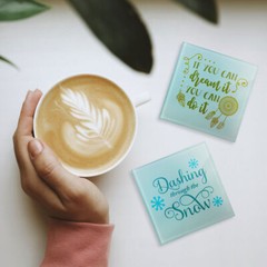 120pcs Sublimation Blank Glass Coasters 3.9 Inch Square Insulated Photo Coasters