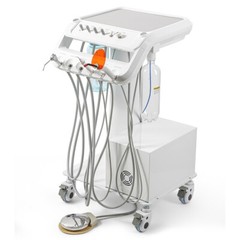 Dental Unit Chair DC Motor FDA/Mobile Delivery Unit Cart with Air Compressor 4H